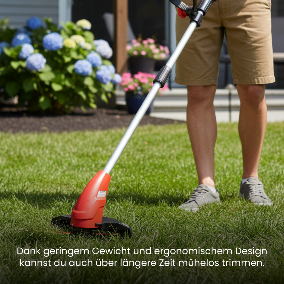 Cordless grass trimmer 12 V with 2 batteries