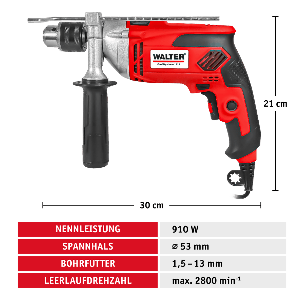 WALTER Schlagbohrmaschine 910 W