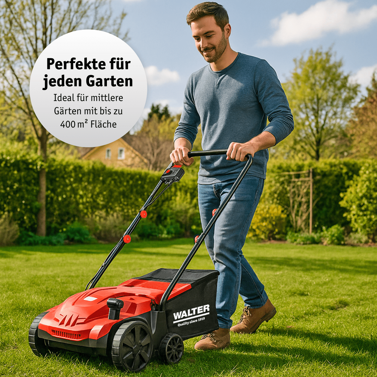 WALTER Elektro - Vertikutierer und Rasenlüfter 1500 W