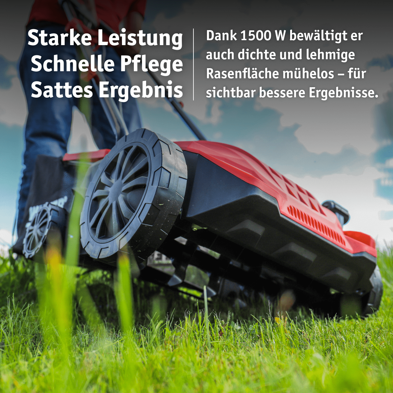 WALTER Elektro - Vertikutierer und Rasenlüfter 1500 W