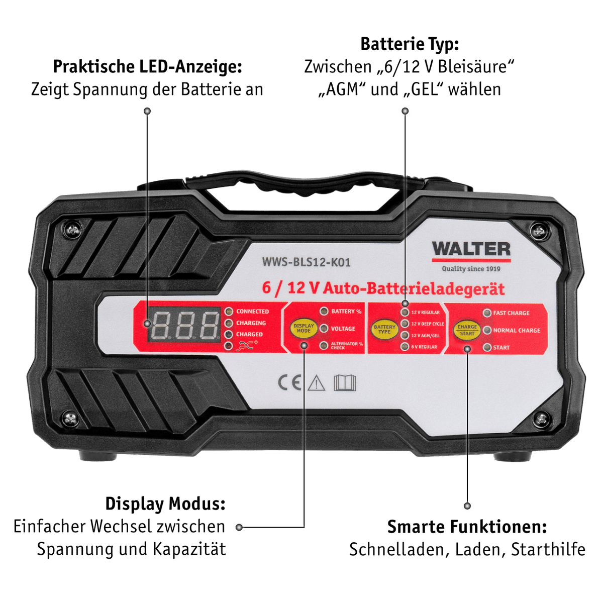 WALTER Auto-Batterieladegerät