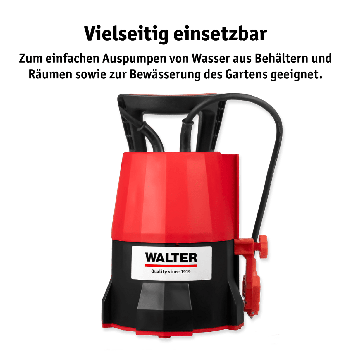 WALTER Klarwasser Tauchpumpe "extra flach" 400 W