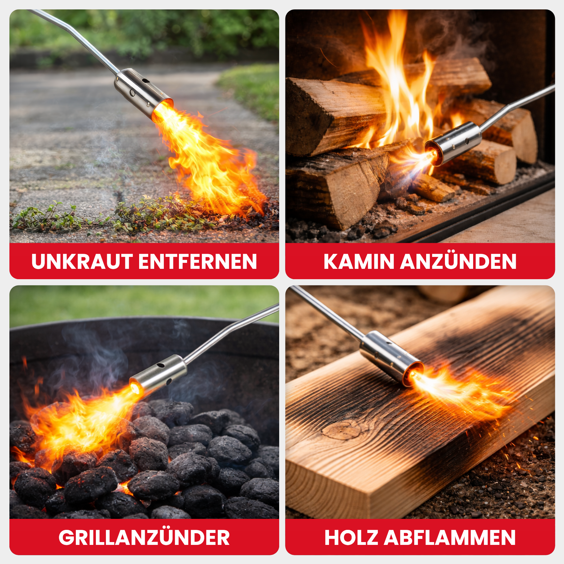 Unkrautbrenner mit Piezo-Zündung