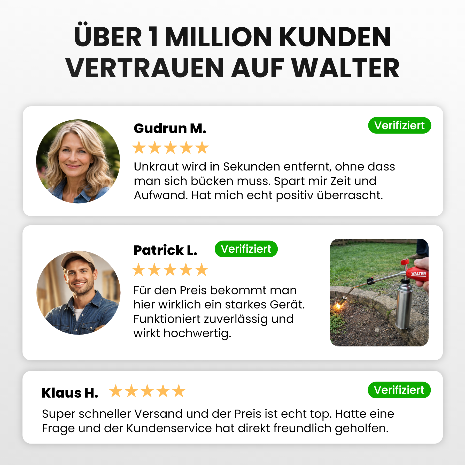 Unkrautbrenner mit Piezo-Zündung