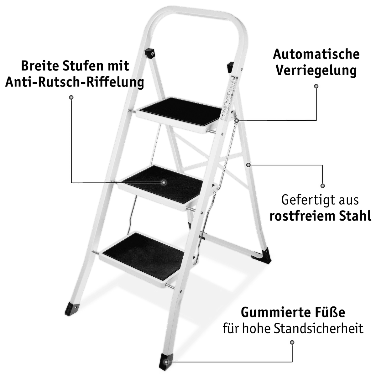 WALTER 3-Stufen-Leitertritt klappbar