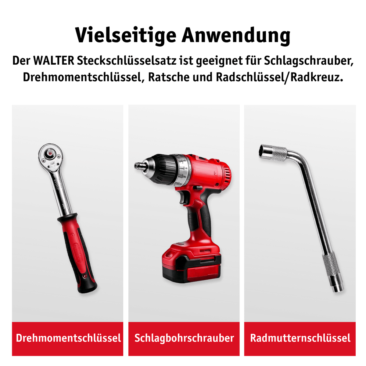 WALTER Drehmomentschlüssel-Set mit Schoneinsätze