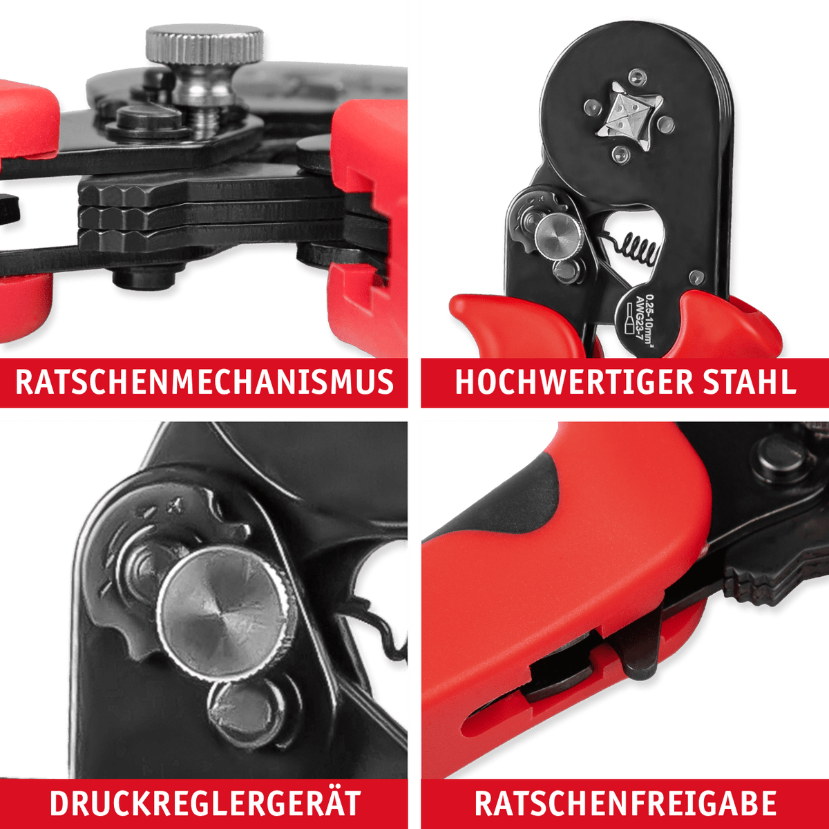 WALTER Crimpzange mit 1800 - tlg. Aderendhülsen - Set