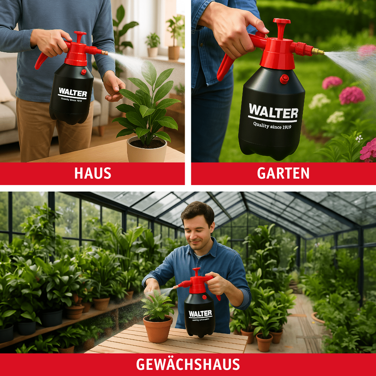 WALTER Drucksprühgeräte - Set 1,5 & 5 l