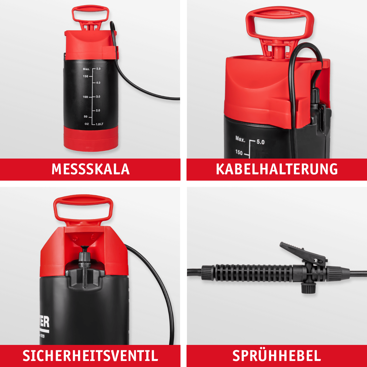 WALTER Drucksprühgeräte - Set 1,5 & 5 l