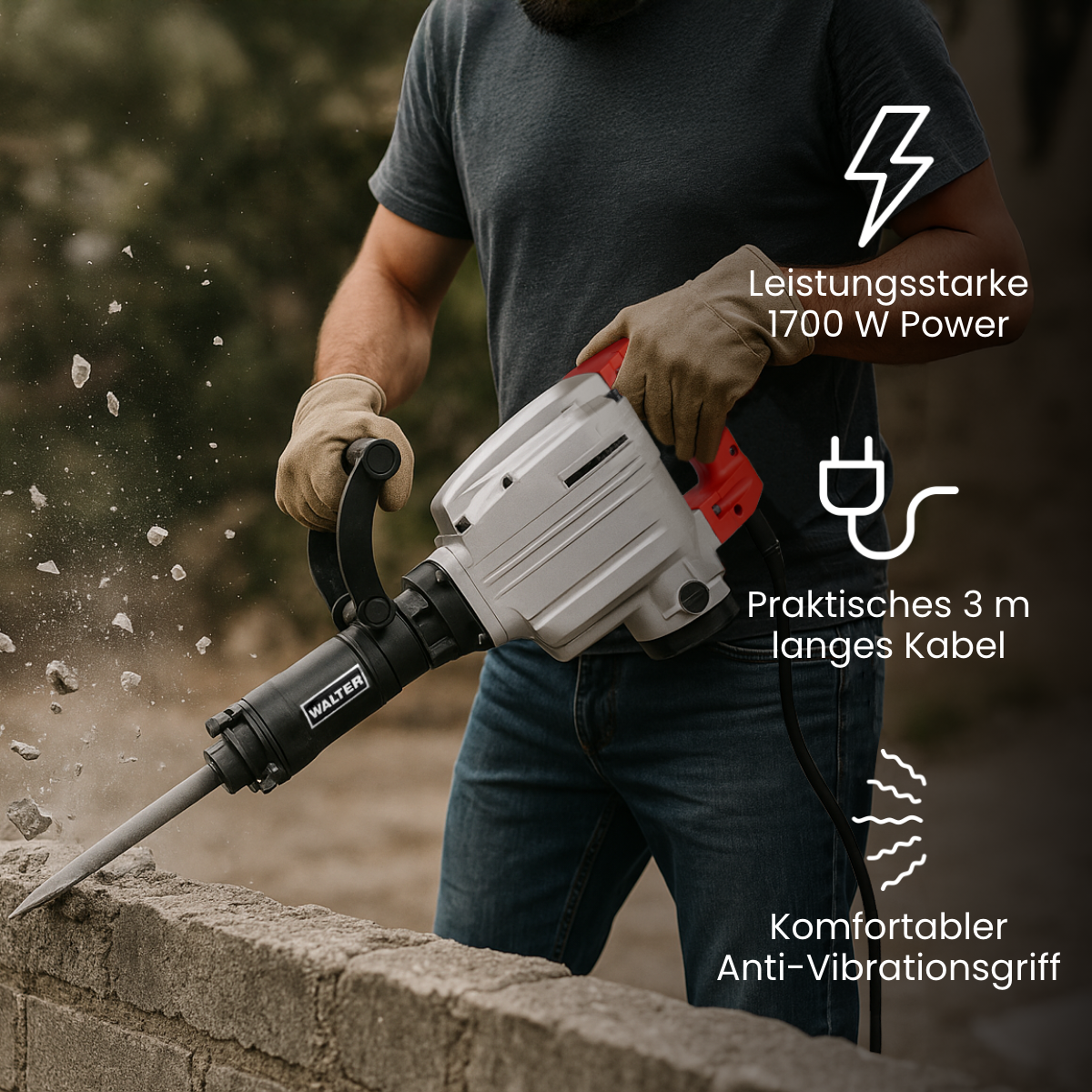 Chisel and demolition hammer 1700 W