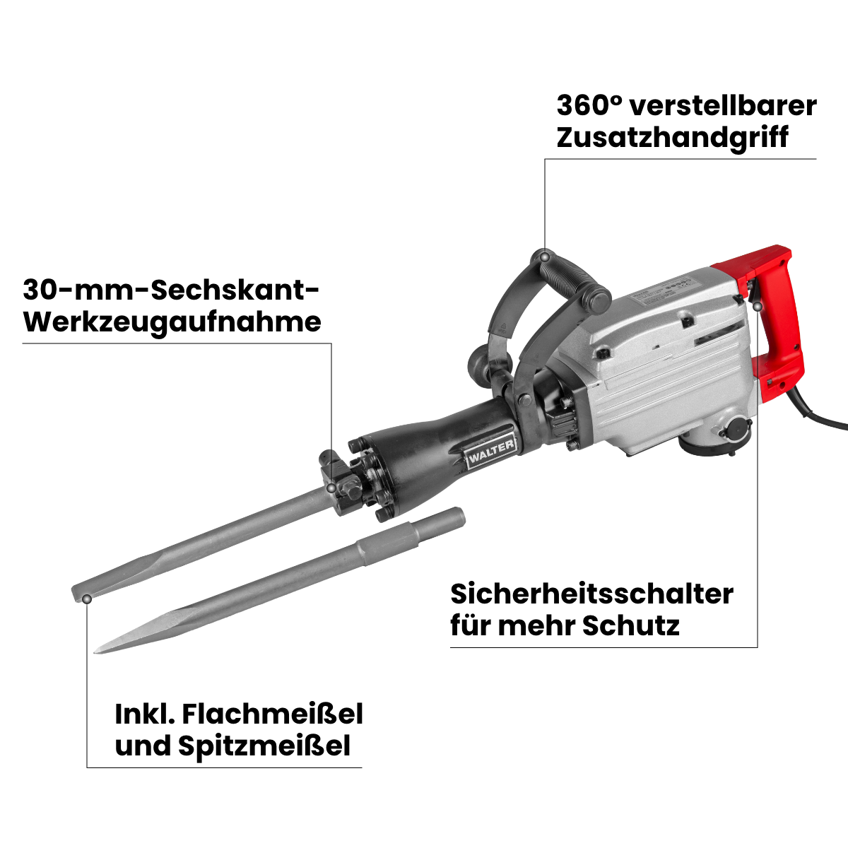 Chisel and demolition hammer 1700 W