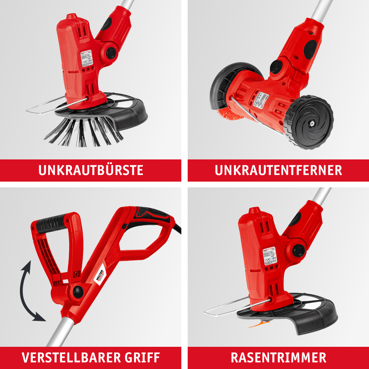 WALTER 3-in-1 Multitrimmer-Bürste 450 W