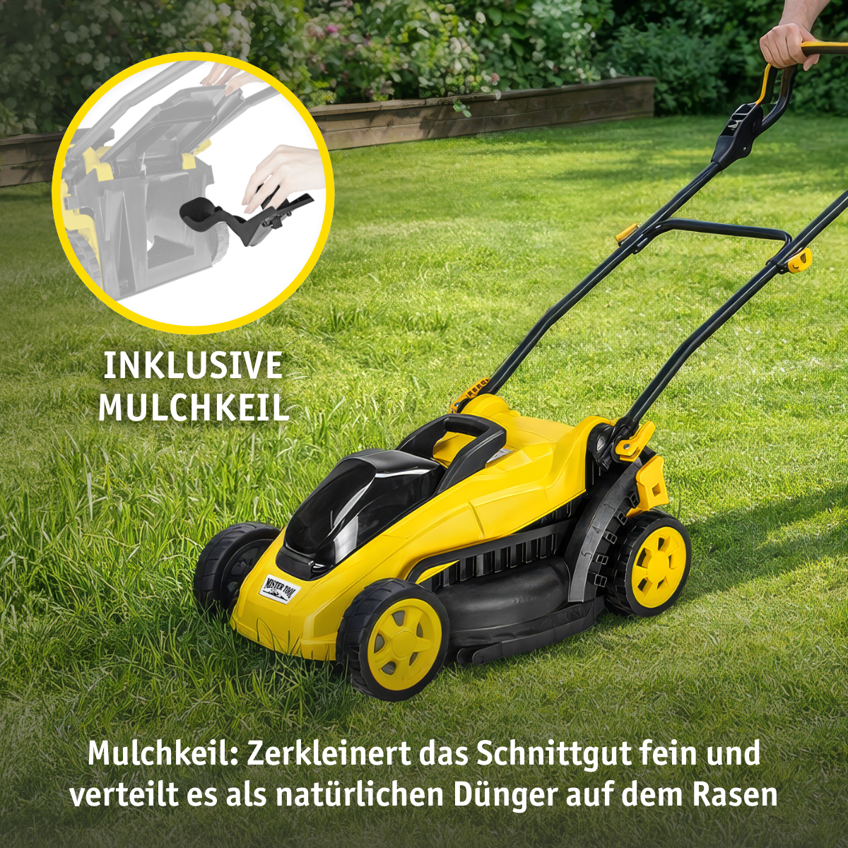 Akku Rasenmäher 20 V mit Mulchfunktion