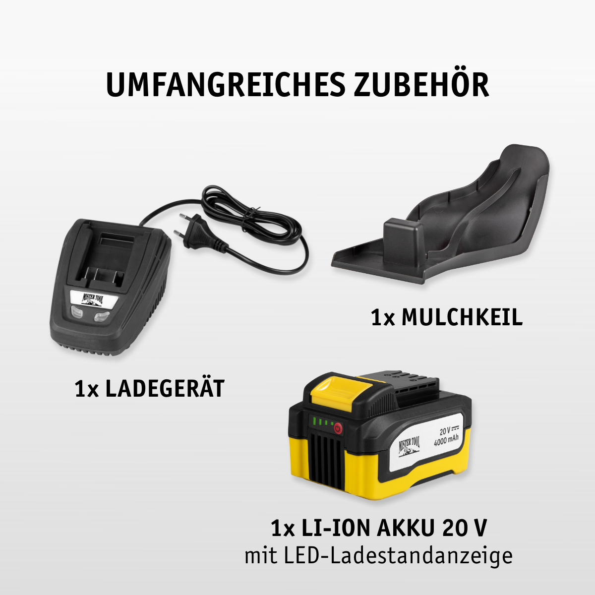 Akku Rasenmäher 20 V mit Mulchfunktion