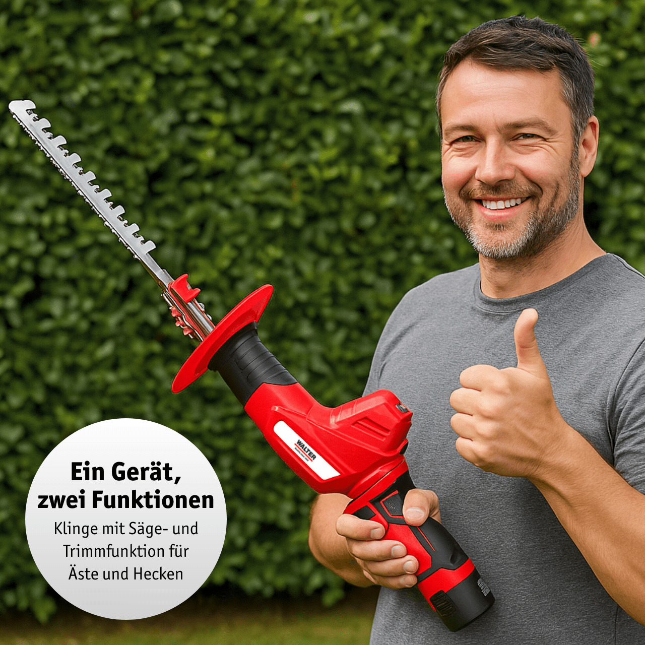 WALTER 2 - in - 1 Heckenscheren / Säge