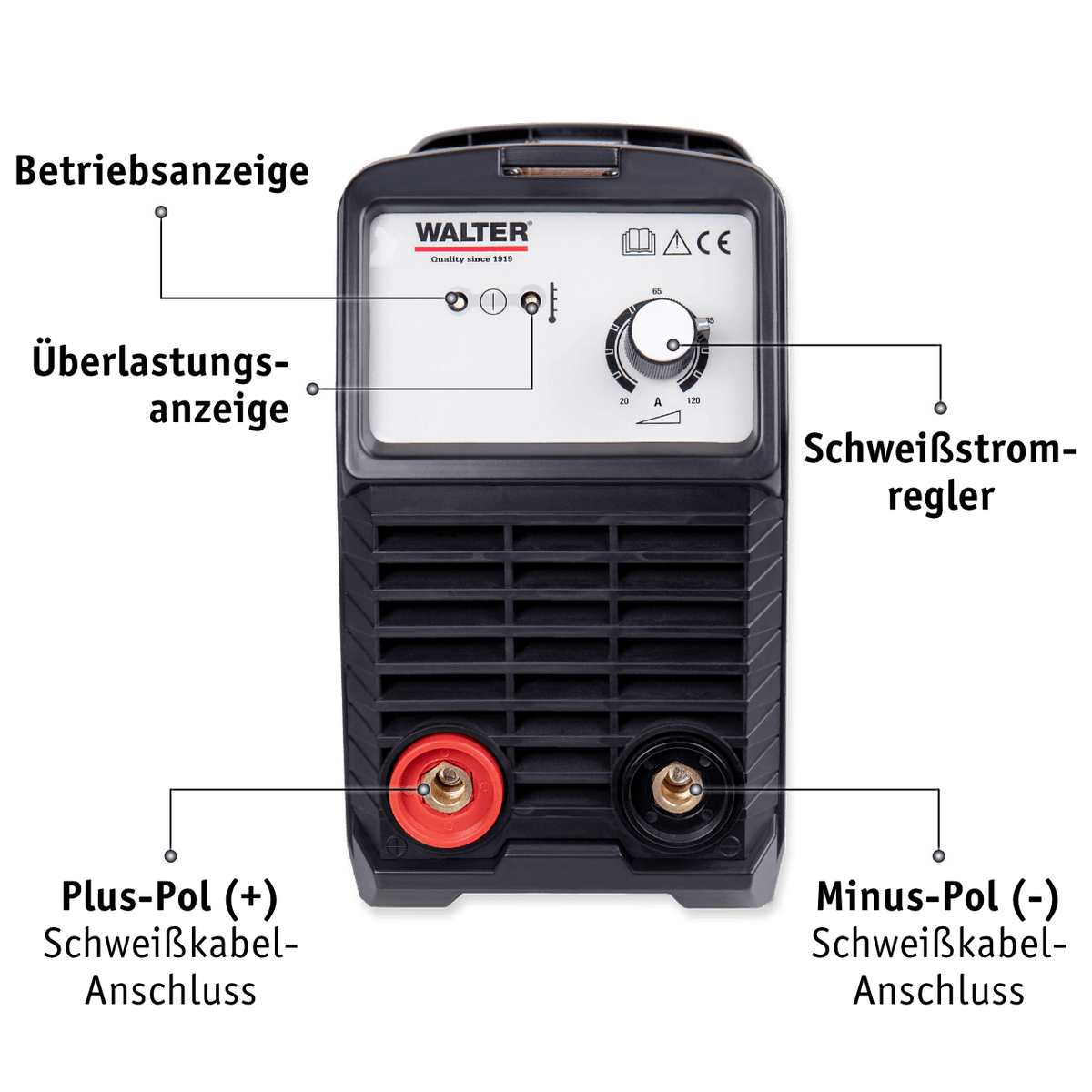 WALTER Tragbares Inverter - Schweißgerät 120 A