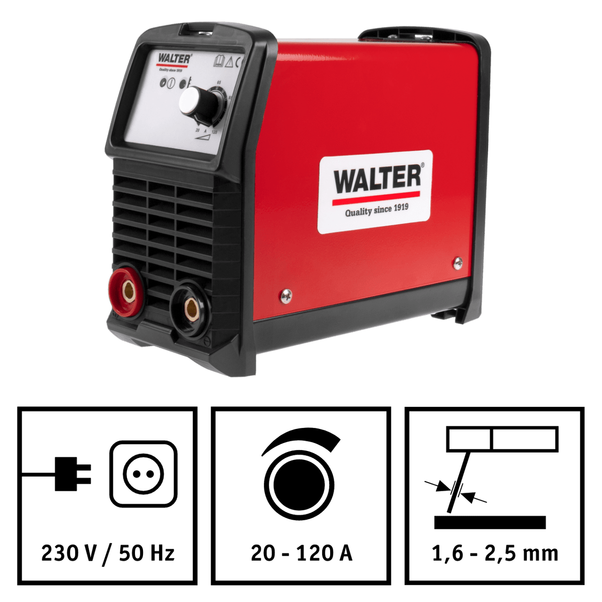 WALTER Tragbares Inverter - Schweißgerät 120 A