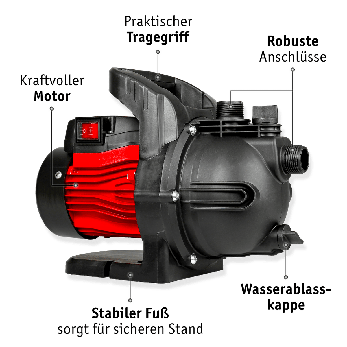 WALTER Gartenpumpe 600 W