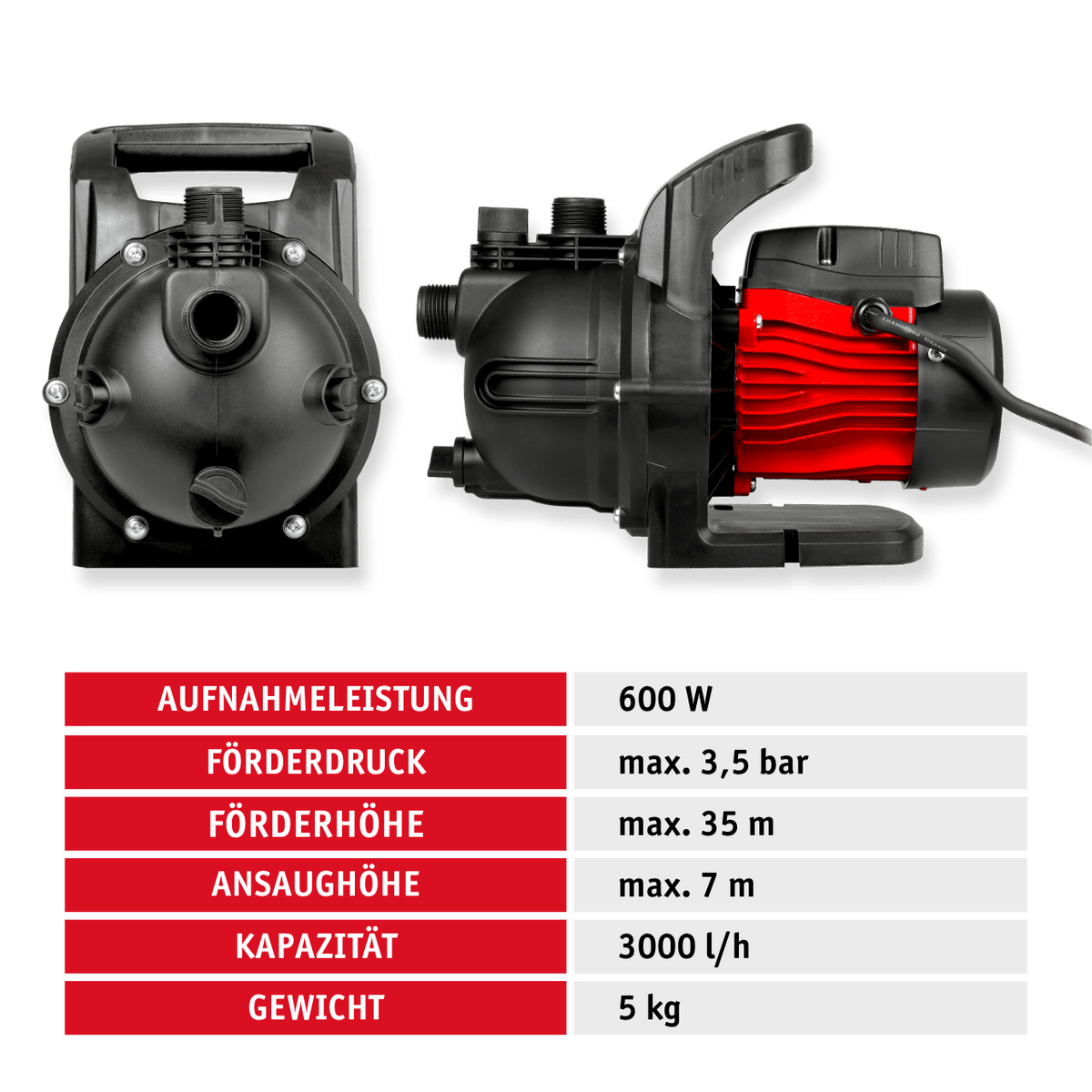 WALTER Gartenpumpe 600 W
