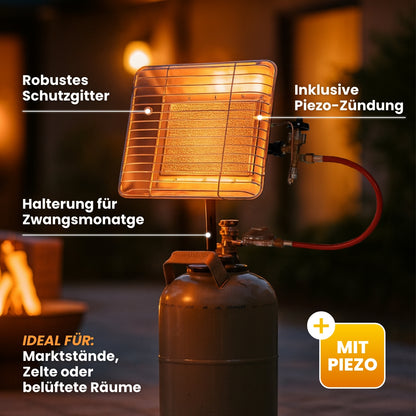 Eco gas heater with Piezo