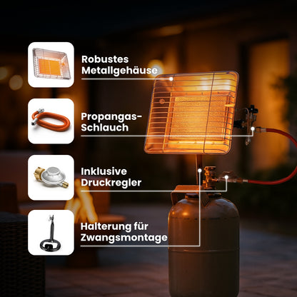 Eco gas heater with Piezo