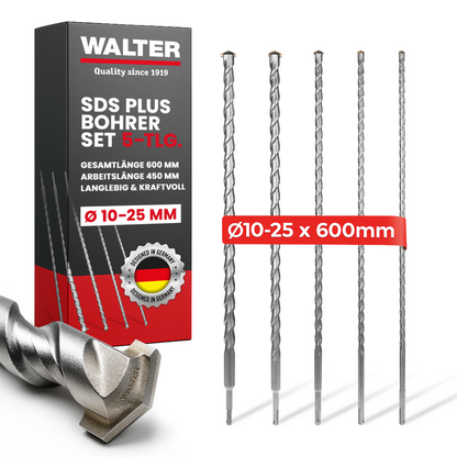 SDS Plus drill bit set, 5-piece, 600 mm