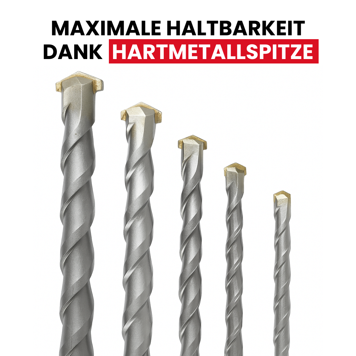 SDS Plus drill bit set, 5-piece, 600 mm