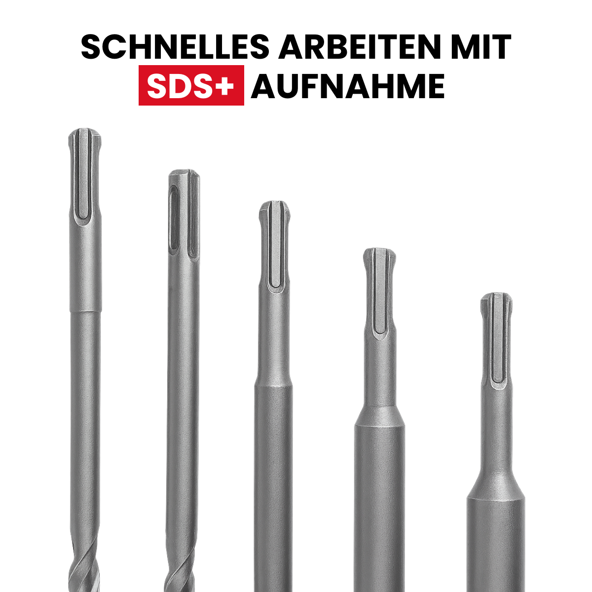SDS Plus drill bit set, 5-piece, 600 mm