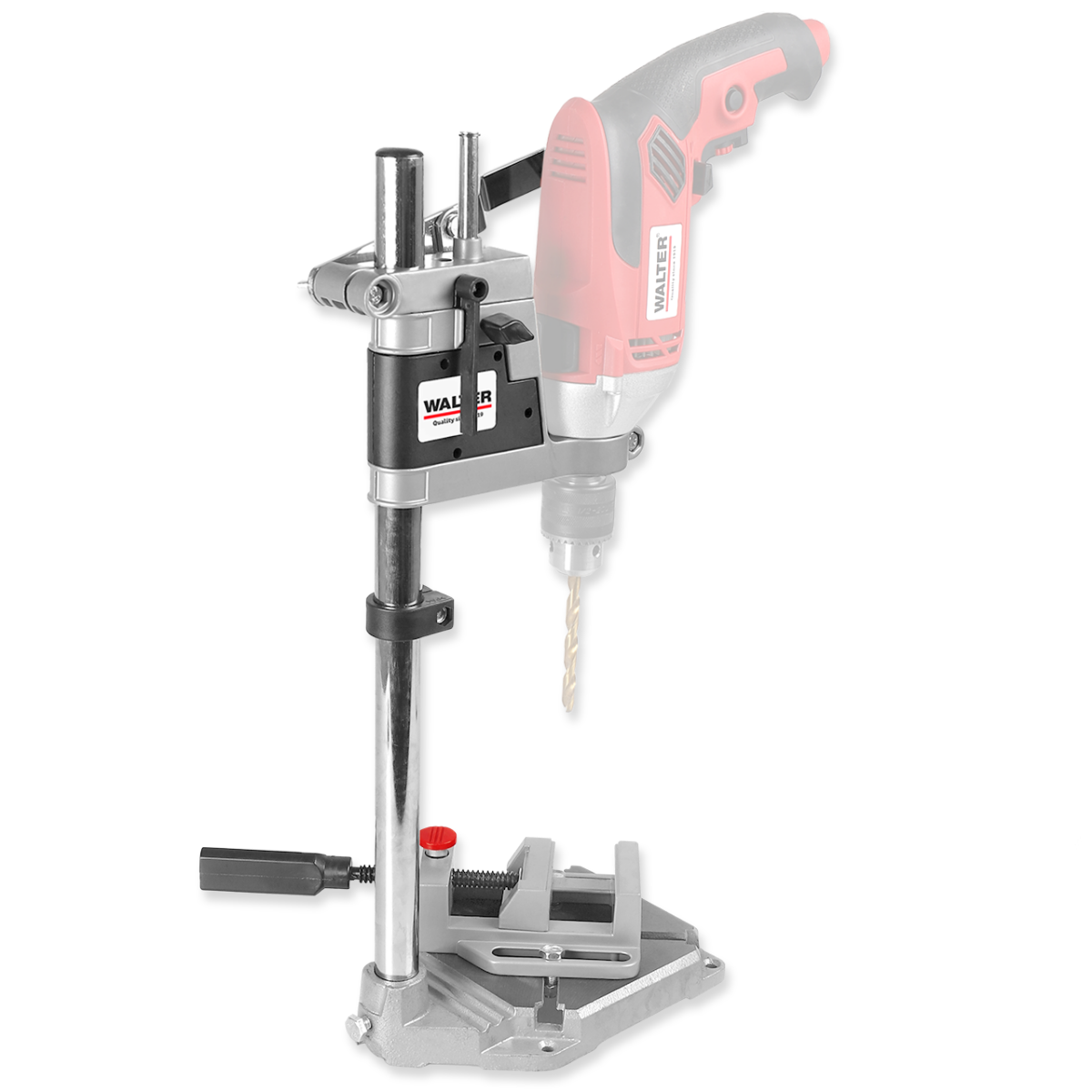 Drill stand with machine vice