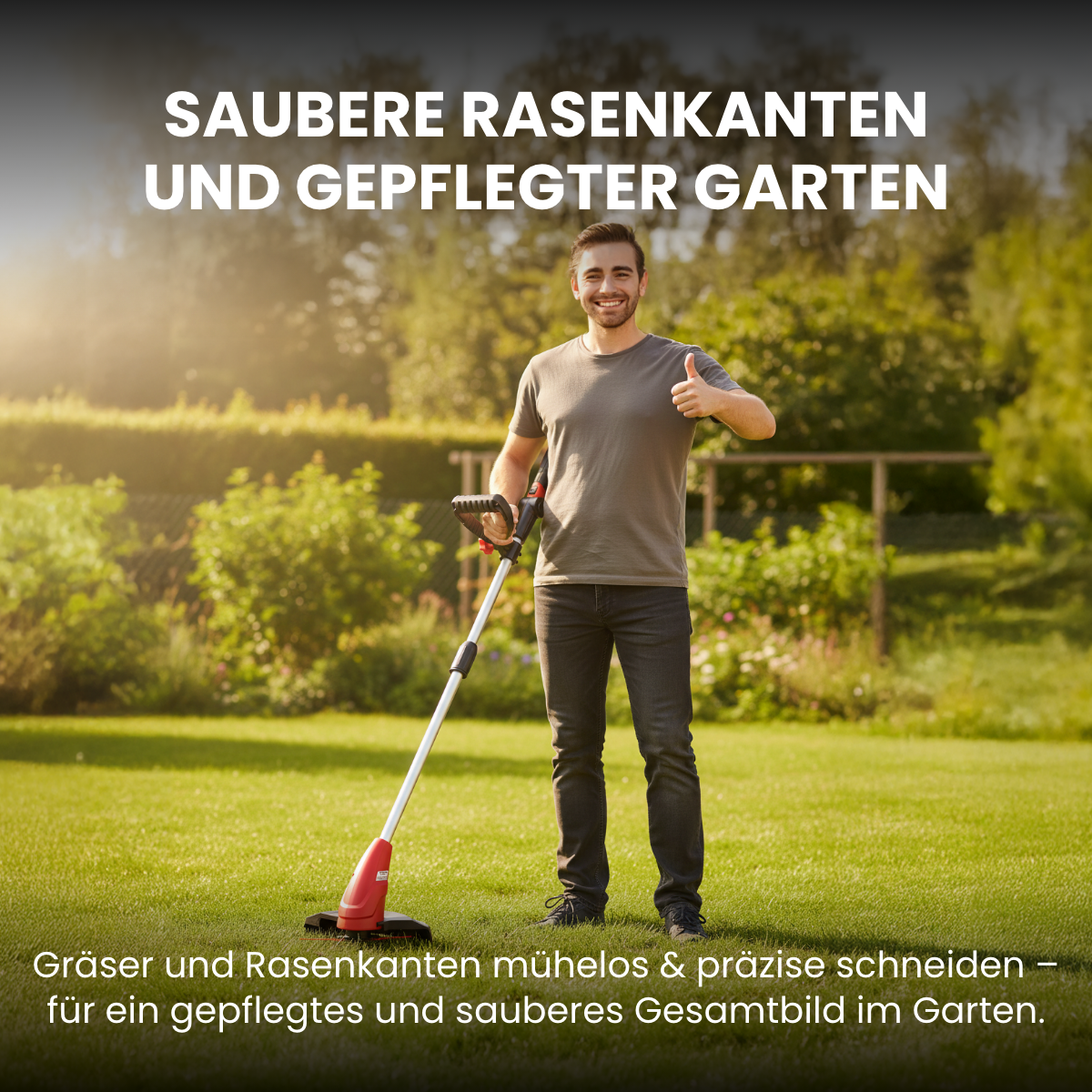 Cordless grass trimmer 12 V with 2 batteries