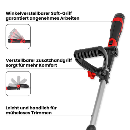 Cordless grass trimmer 12 V with 2 batteries