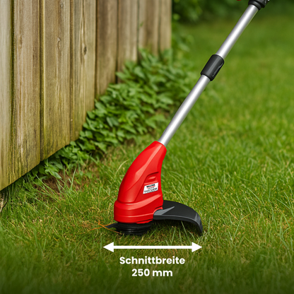 Cordless grass trimmer 12 V with 2 batteries