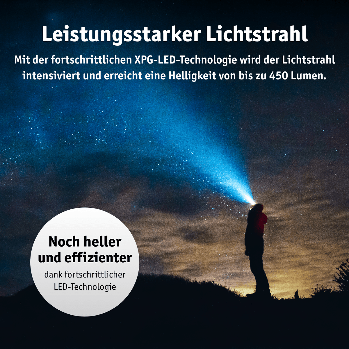 WALTER LED-Stirnlampe 450 lm