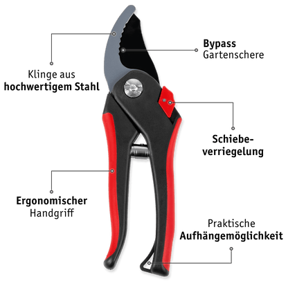 WALTER Gartenscheren Set Bypass- und Amboss-Schere 2-tlg.