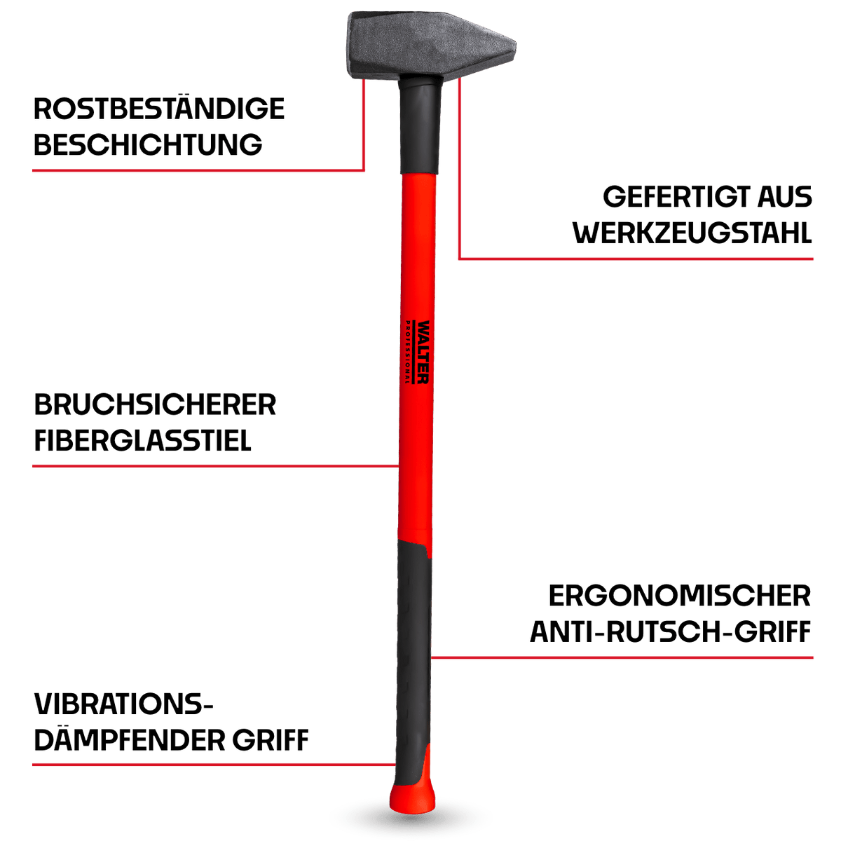 WALTER Professional Vorschlaghammer 5 kg