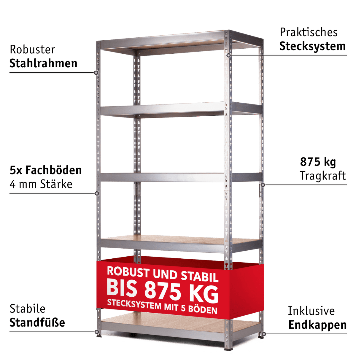 WALTER Schwerlastregal 875 kg