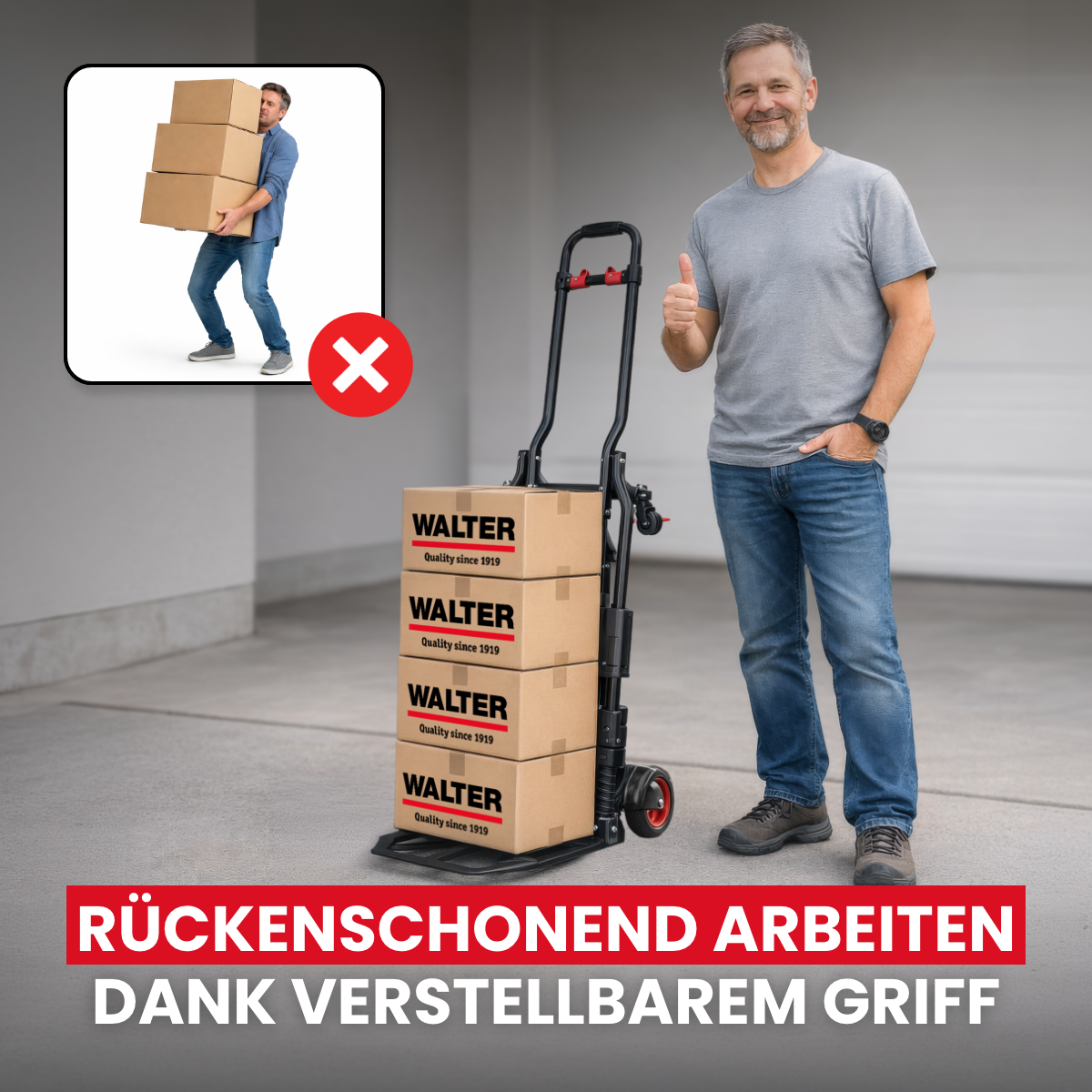 2-in-1 Transportwagen und -karre, inkl. elastischer Fixierbänder