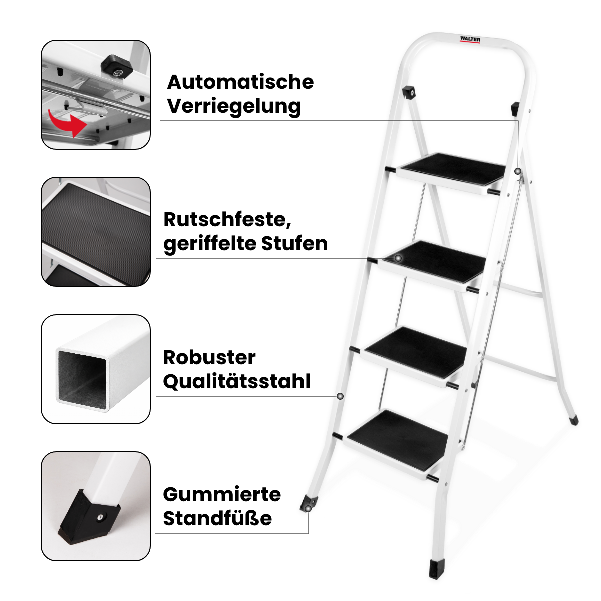 4-step folding ladder step 