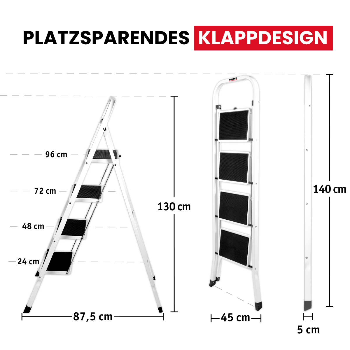 4-step folding ladder step 