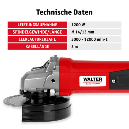 WALTER Winkelschleifer 1200 W