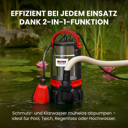 Dirty and clear water pump 750 W 2-in-1
