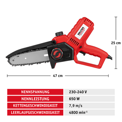 WALTER Elektro - Kettensäge 650 W