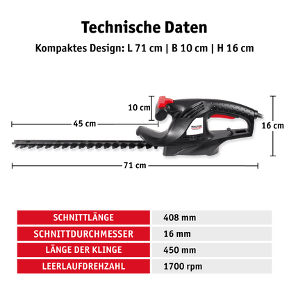 WALTER Elektro - Heckenschere 450 W