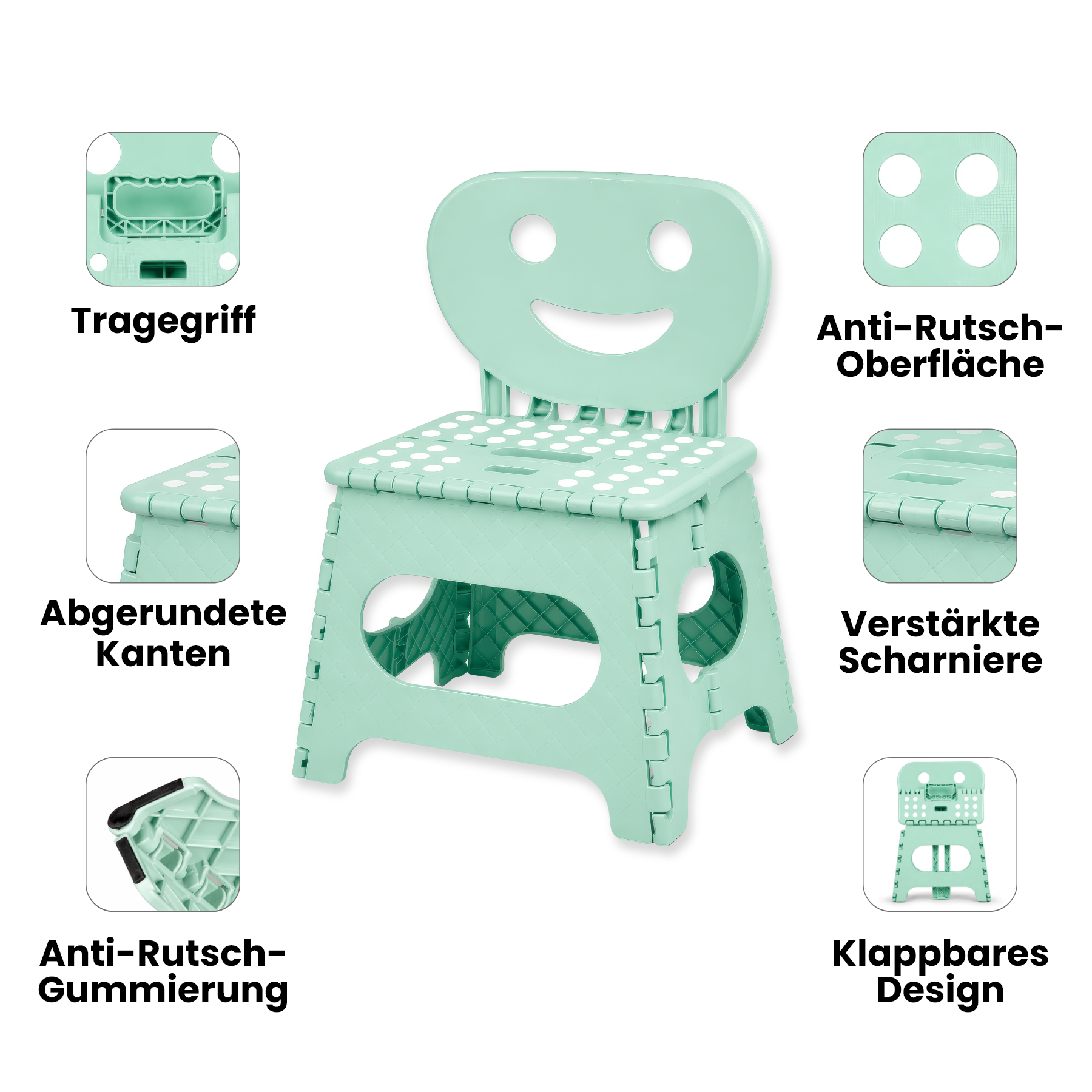 Klappbarer Kinderstuhl mint 2-in-1
