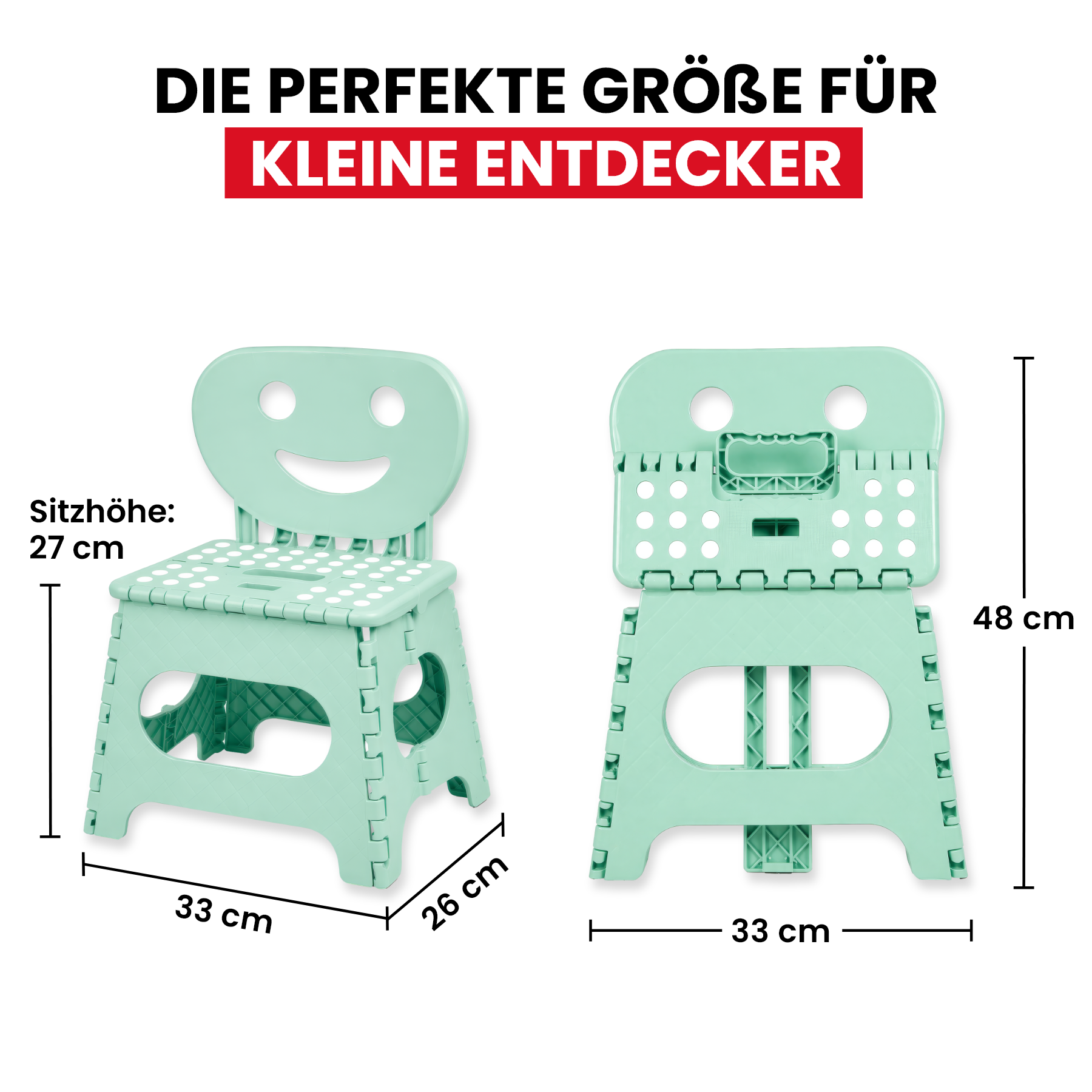 Klappbarer Kinderstuhl mint 2-in-1