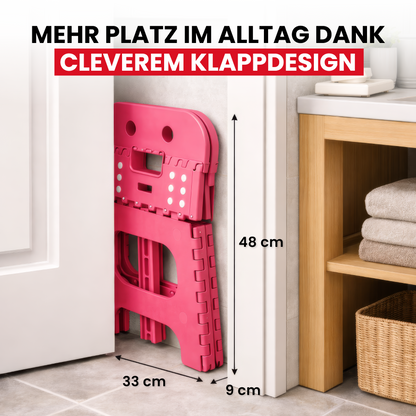 Klappbarer Kinderstuhl rosa 2-in-1