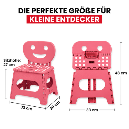 Klappbarer Kinderstuhl rosa 2-in-1