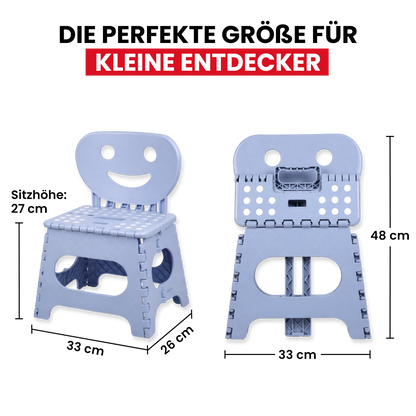 Klappbarer Kinderstuhl blau 2-in-1