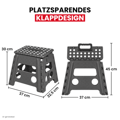 Klappbarer Tritthocker grau