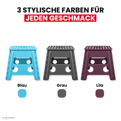 Klappbarer Tritthocker grau